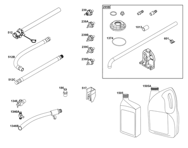Lubrication Diagram and Parts List for 40,44&49  Briggs and Stratton Engine